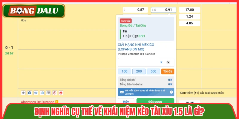 Tài xỉu 1.5 là gì?