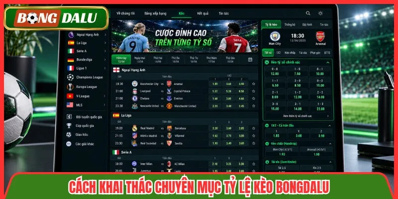 Cách khai thác chuyên mục tỷ lệ kèo Bongdalu