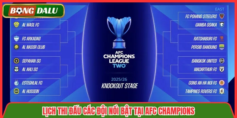 Lịch thi đấu các đội nổi bật tại AFC Champions