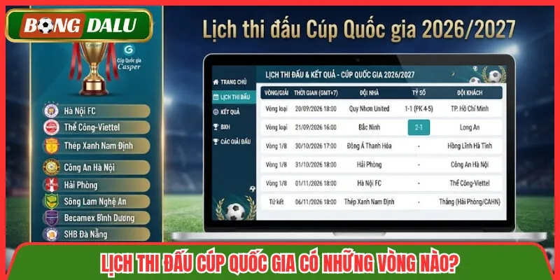 Lịch thi đấu cúp quốc gia có những vòng nào?